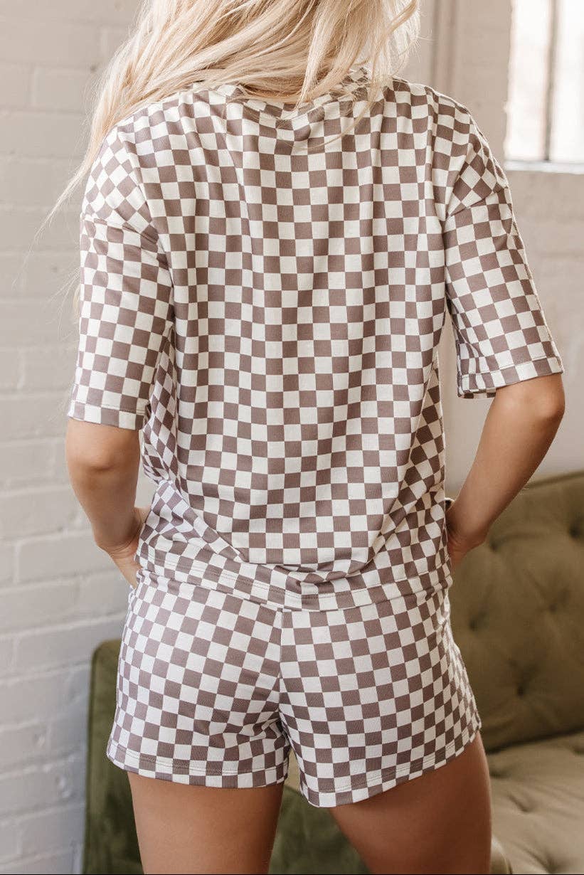 Checker Top and Shorts Set