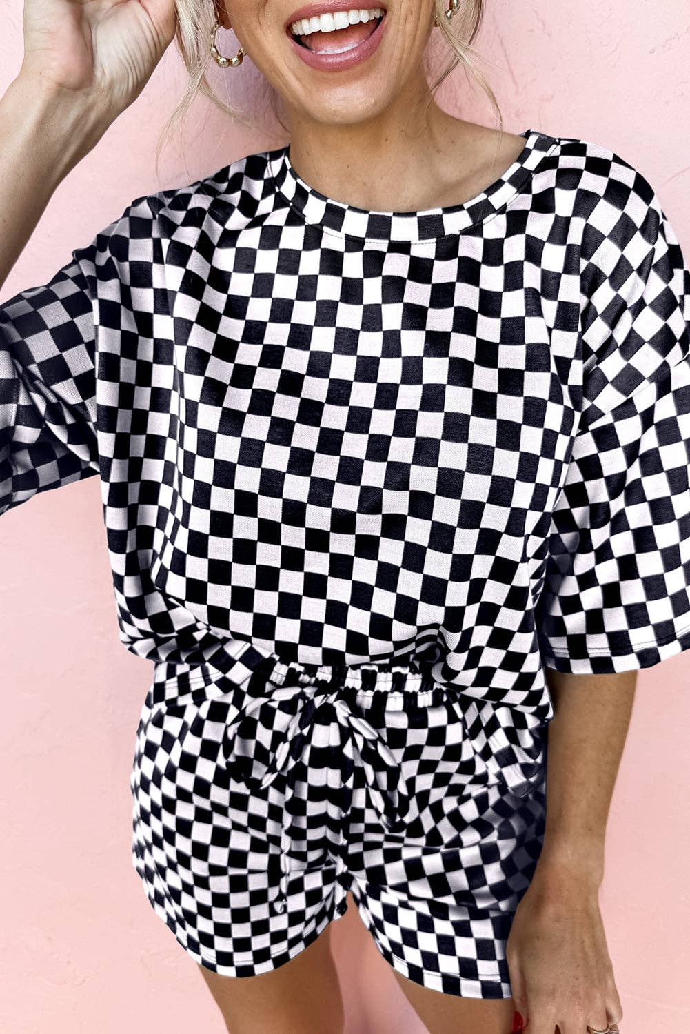 Checker Top and Shorts Set