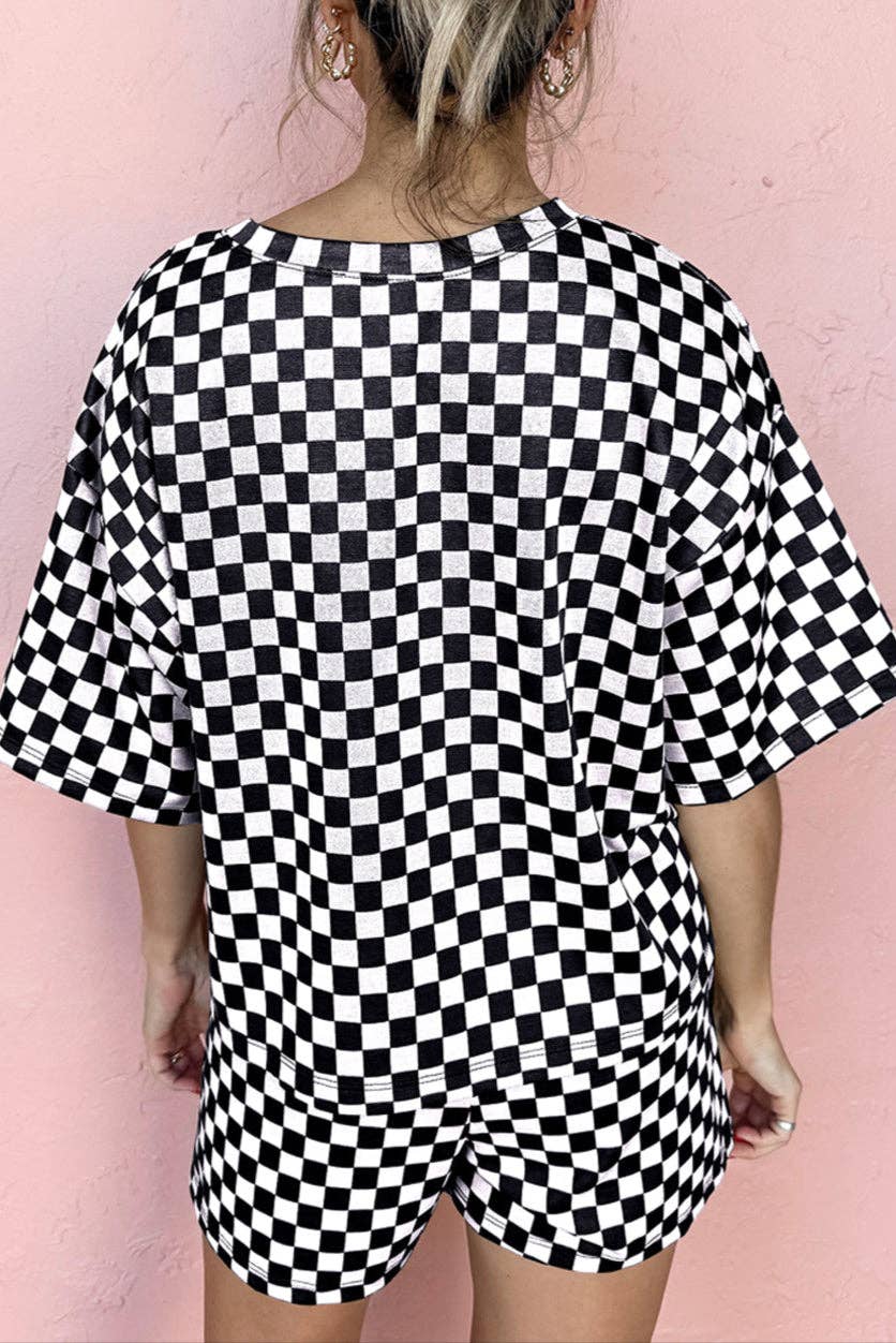 Checker Top and Shorts Set