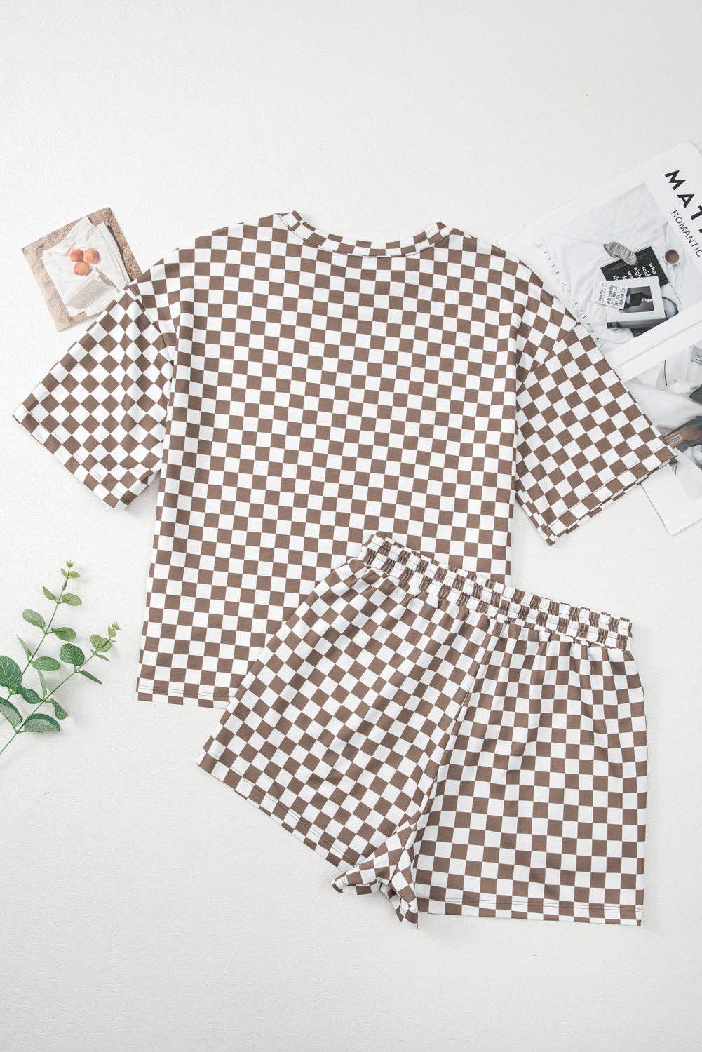 Checker Top and Shorts Set