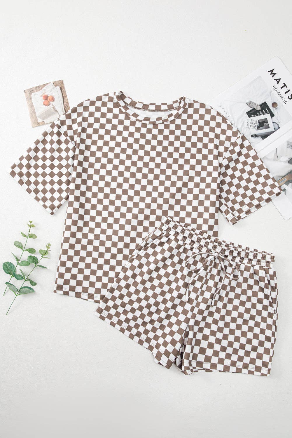 Checker Top and Shorts Set