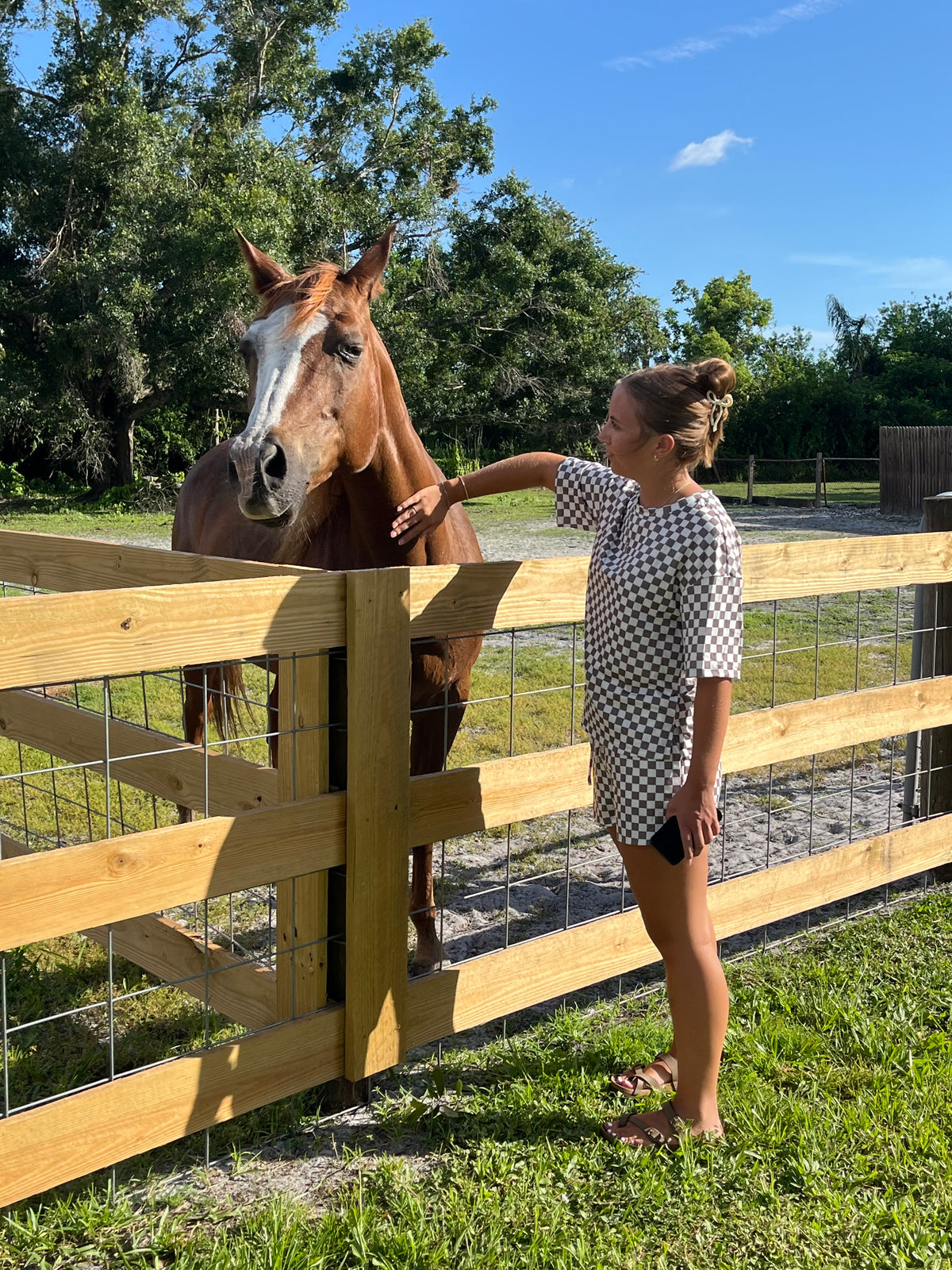 Checker Top and Shorts Set