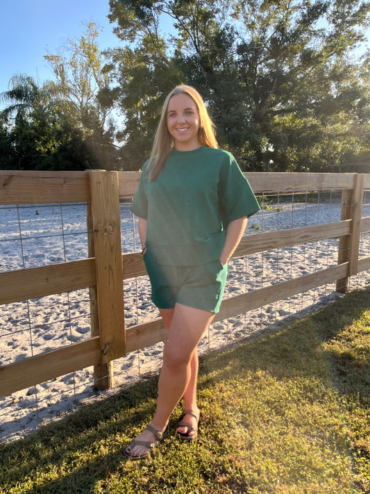 Hunter Green ribbed set