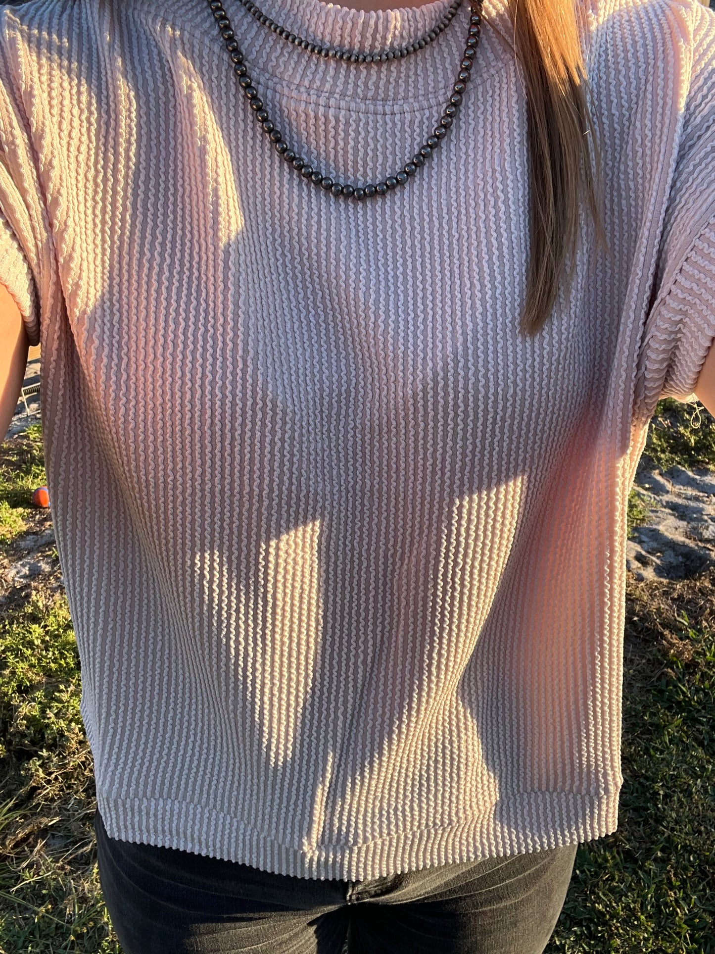 Rib Cap Sleeve Top