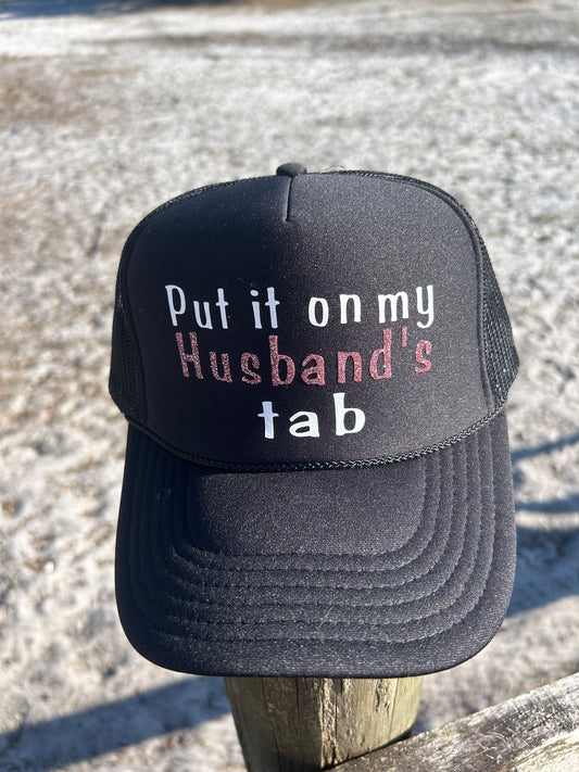 Put it on my Husbands tab Hat