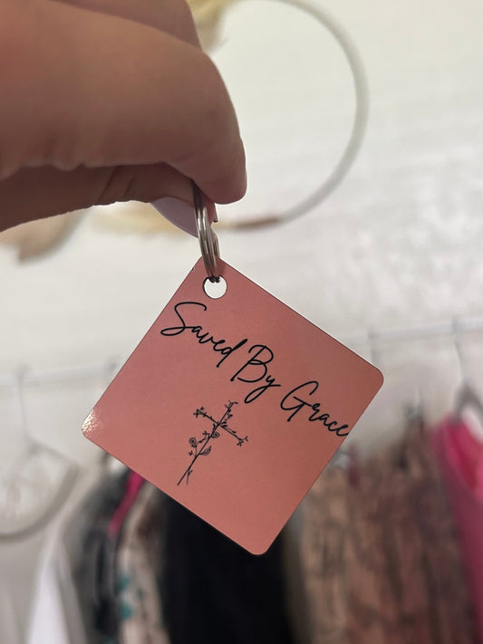 Saved By Grace keychain